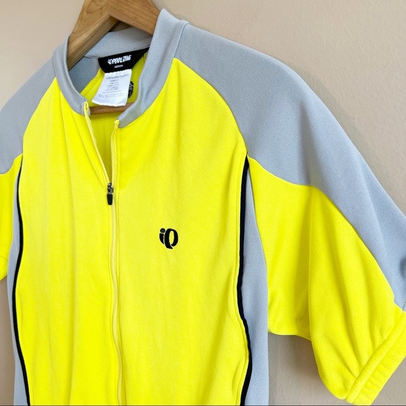 PEARL IZUMI men’s slice cycle jersey size medium yellow short sleeve - Picture 4 of 8